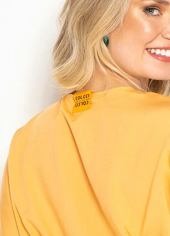 Colcci - Cropped de Viscose Laranja 7