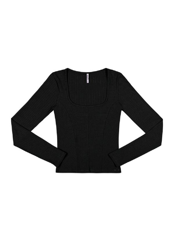 Rezzato - Cropped Decote Quadrado Feminino Preto