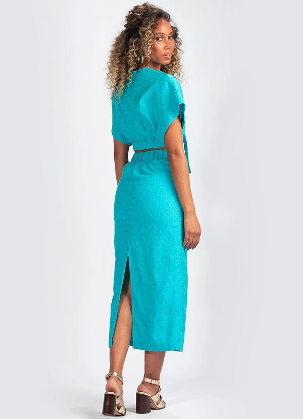 Colcci - Cropped em Malha Azul 4