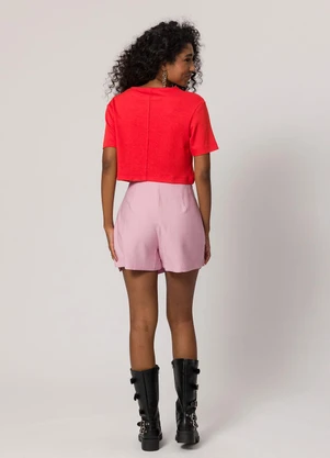 Sofie - Cropped em Malha Bodycon Vermelho - SOFIE