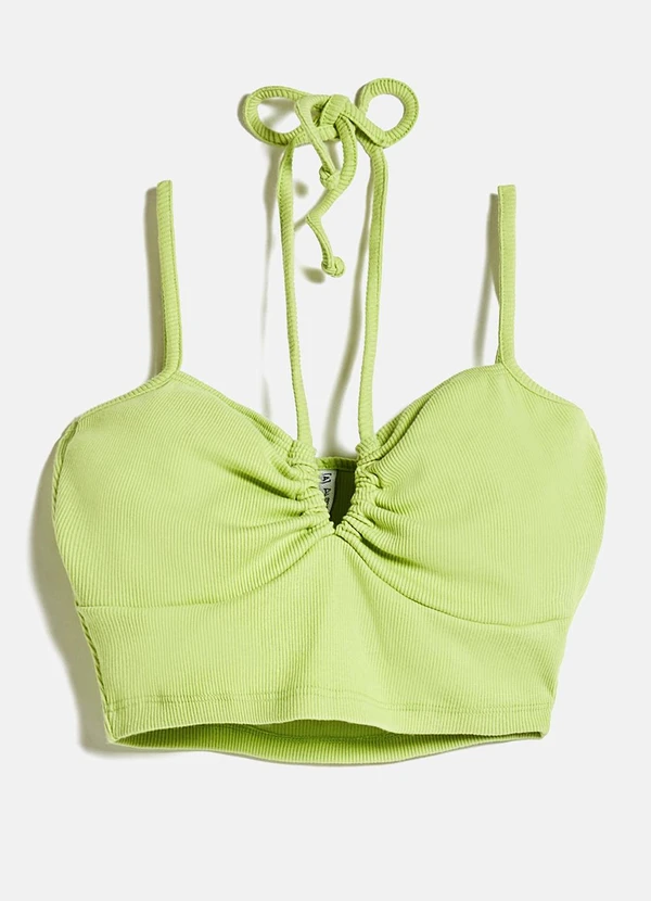 Authoria - Cropped Essential Lima Verde Limão