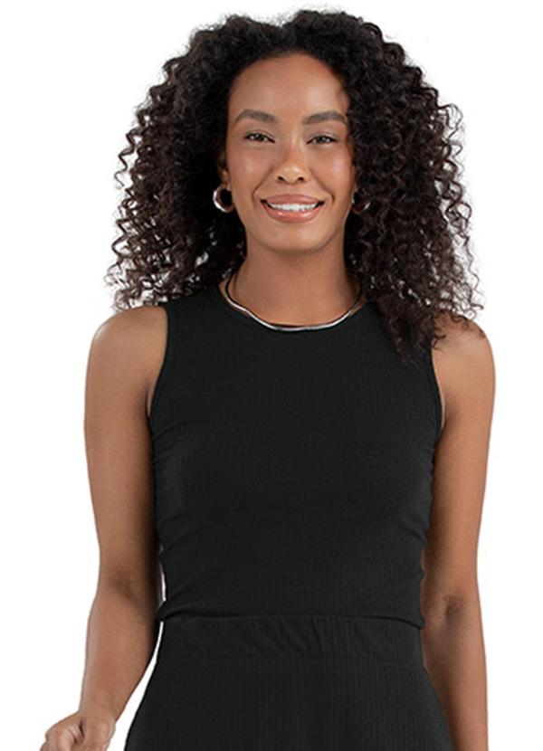 Rezzato - Cropped Essentials Moments Adulto Feminino Preto