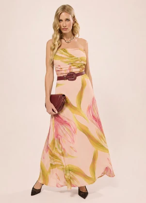 Naguchi - Cropped Floral Estampa Exclusiva Nude Rosado - NAGUCHI