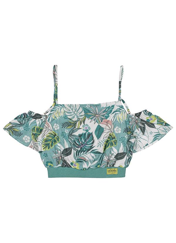 I Am - Cropped Folhagem Verde