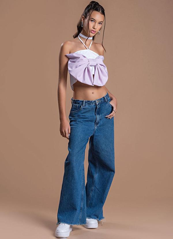 Choyee - Cropped Frente Única com Laço Branco 3