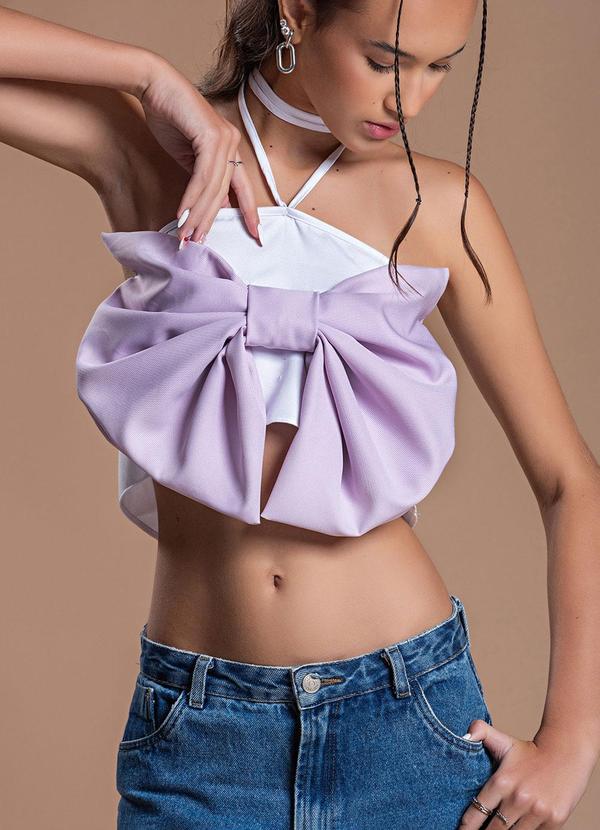 Choyee - Cropped Frente Única com Laço Branco 7
