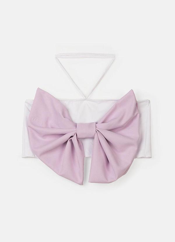 Choyee - Cropped Frente Única com Laço Branco 8