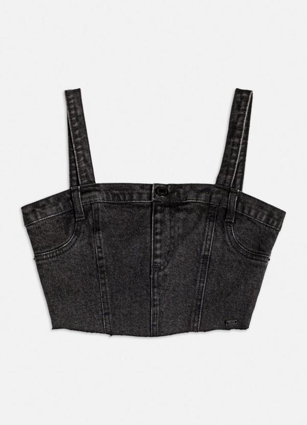 Authoria - Cropped Jeans Black do Mickey Preto