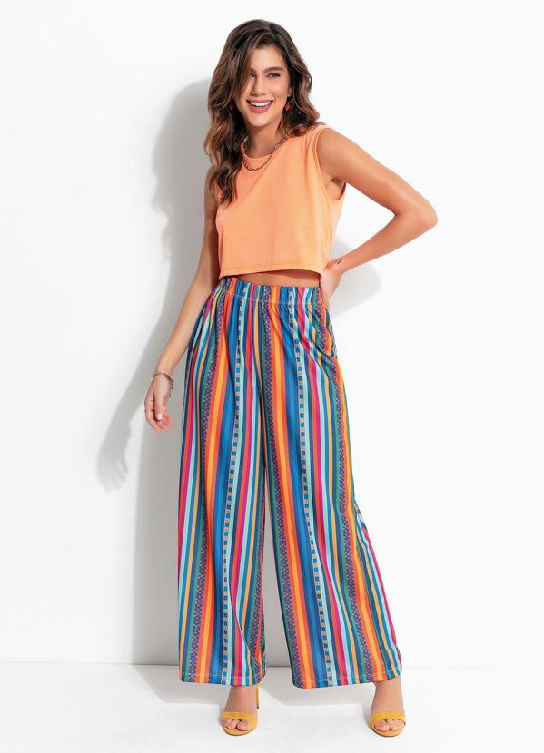 Outlet - Cropped Laranja com Amarração nas Costas 3