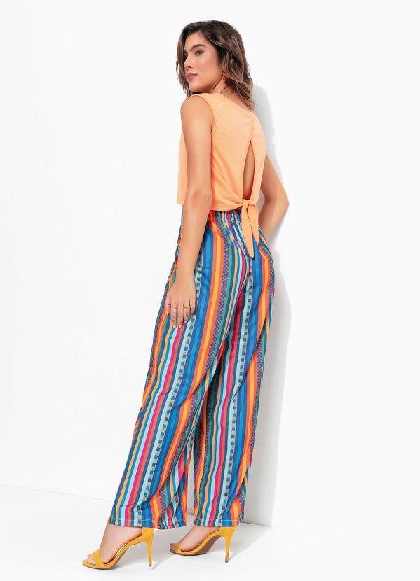 Outlet - Cropped Laranja com Amarração nas Costas 4