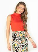 CROPPED (LARANJA) COM GOLA ROLE