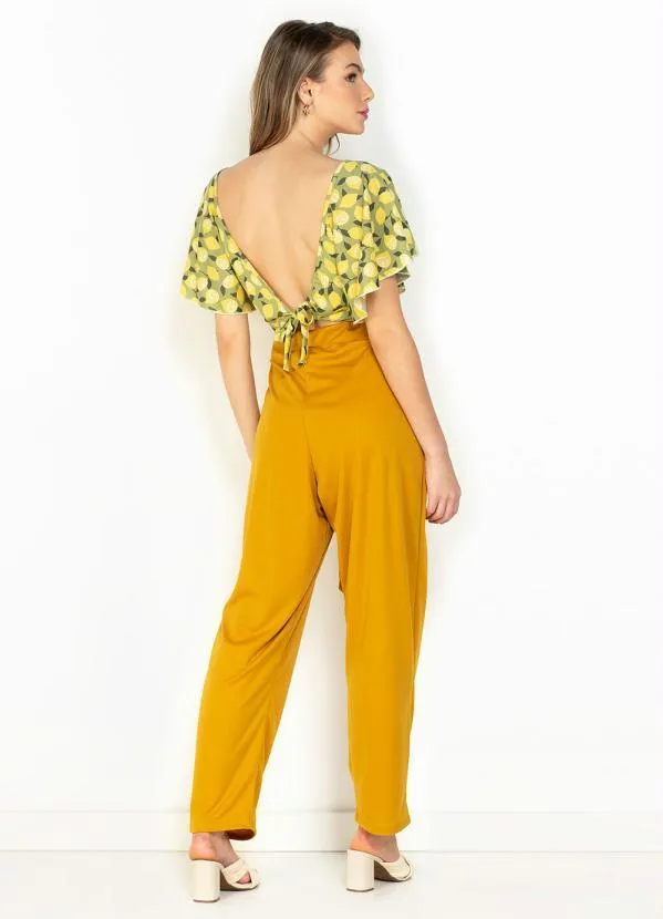 Moda Pop - Cropped Limões com Manga Ampla 5