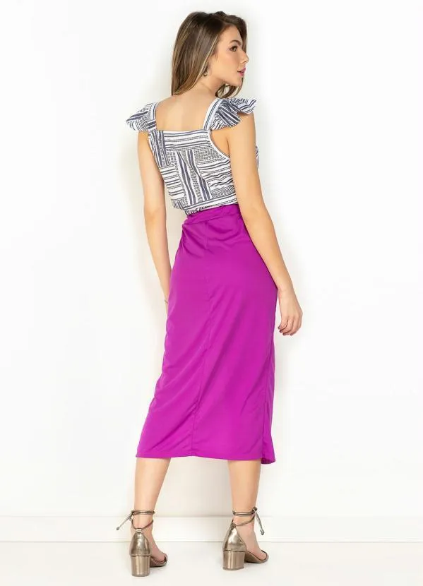 Moda Pop - Cropped Linhas de Alças com Babado 5