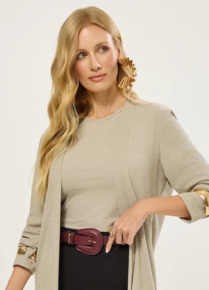 Naguchi - Cropped Malha Comfort Cru - NAGUCHI