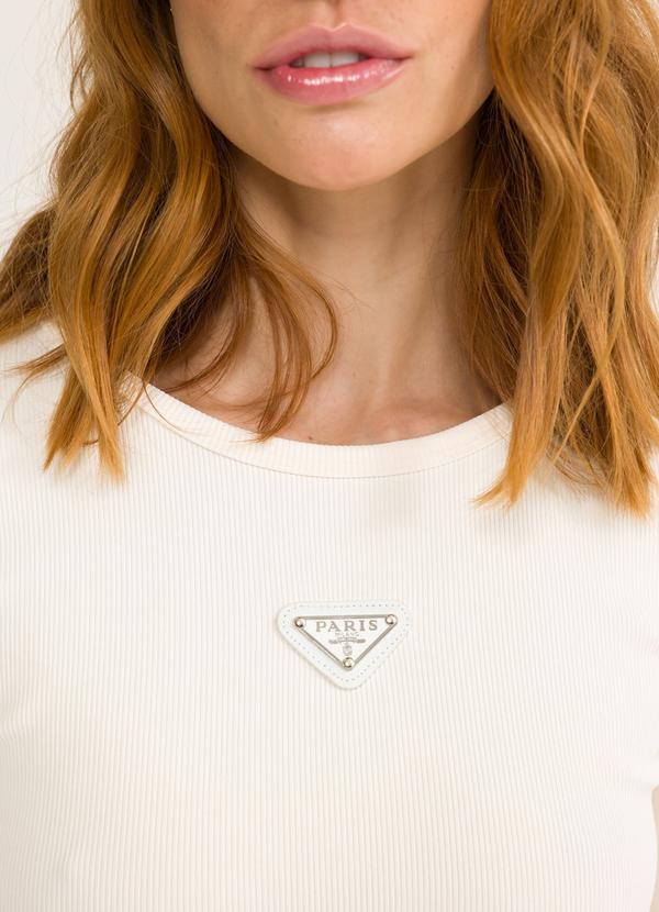 Petit Rose - Cropped Manga Longa em Poliamida Mali Branco 5