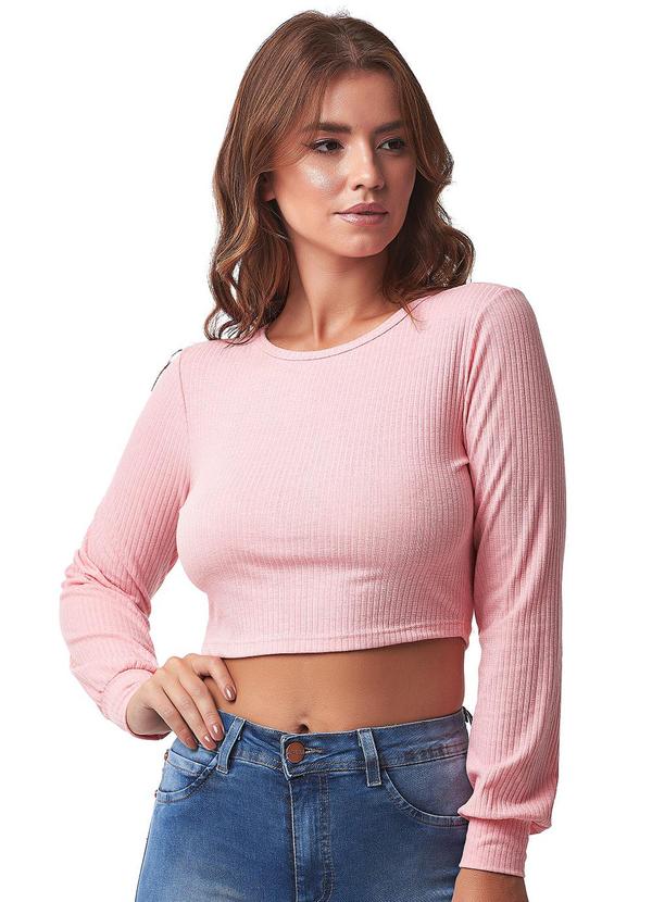 E-blossom - Cropped Manga Longa Larissa Rosa