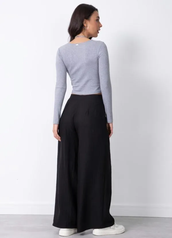 Quintess - Cropped Mescla com Manga Longa 5