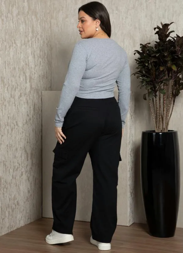 Quintess - Cropped Mescla com Manga Longa 9