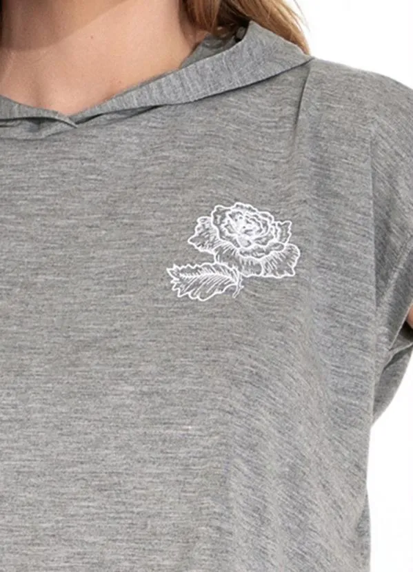 Moda Pop - Cropped Mescla com Toca e Ombros Deslocados 3