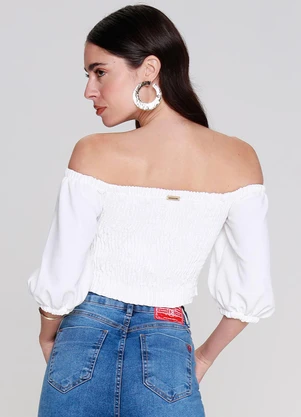 Outlet - Cropped Navy Branco - OUTLET