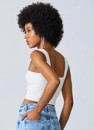 Authoria - Cropped Off White de Tricot Off White - AUTHORIA