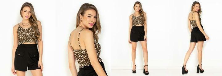 Cropped Ona de Alas e Babado