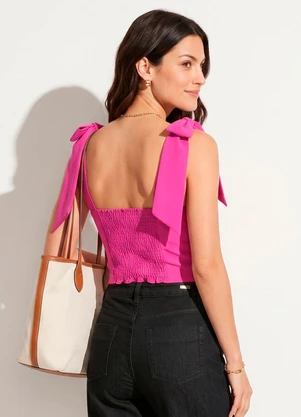 Quintess - Cropped Pink com Alças para Amarrar - QUINTESS