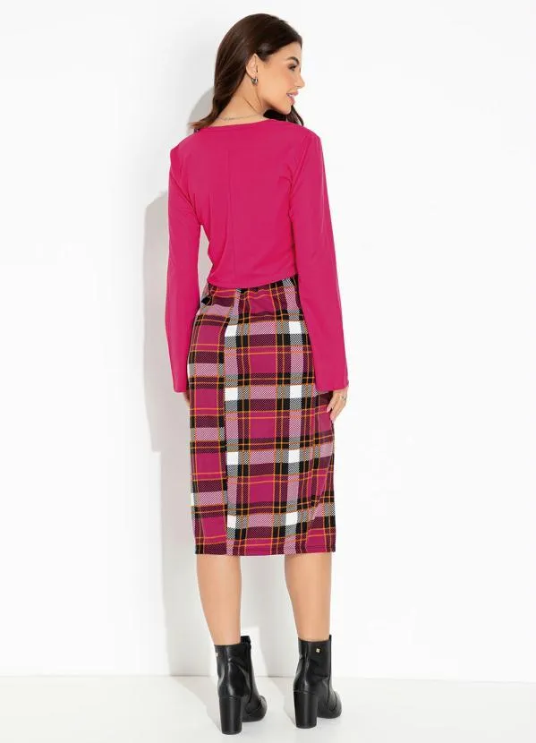 Moda Pop - Cropped Pink com Mangas Longas e Decote Redondo 4