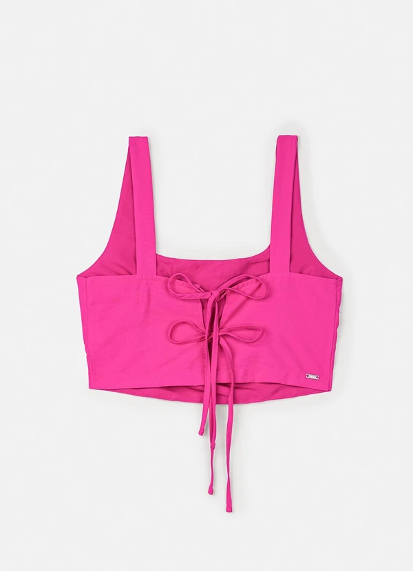 Authoria - Cropped Pink com Pingente de Metal Rosa 6