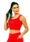 Cobertura - Cropped Power Feminino Cinza - variação: Vermelho