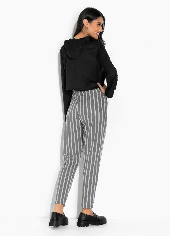 Moda Pop - Cropped Preta com Detalhe de Transparência 5