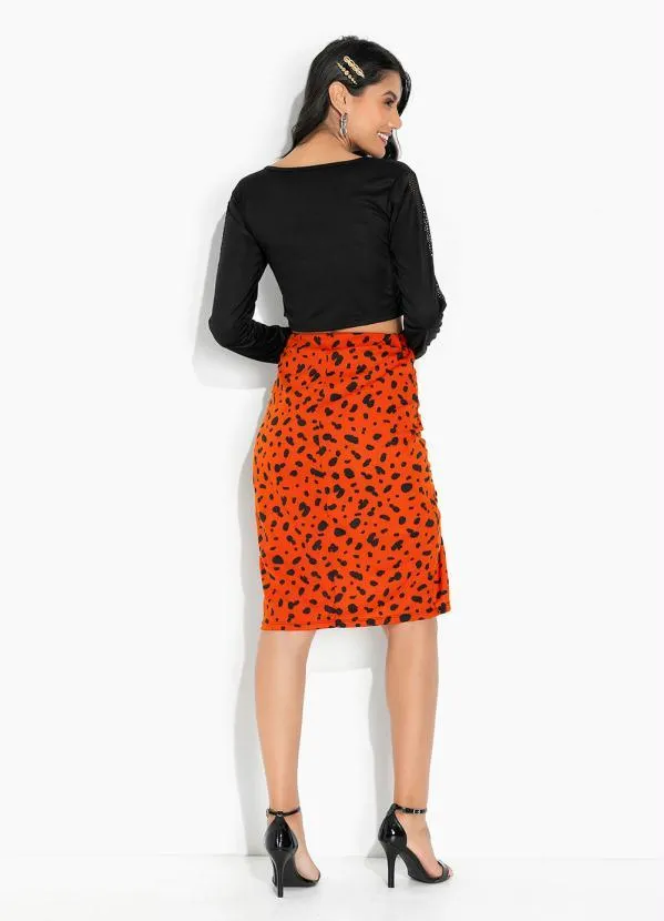 Moda Pop - Cropped Preta com Recorte na Manga 5