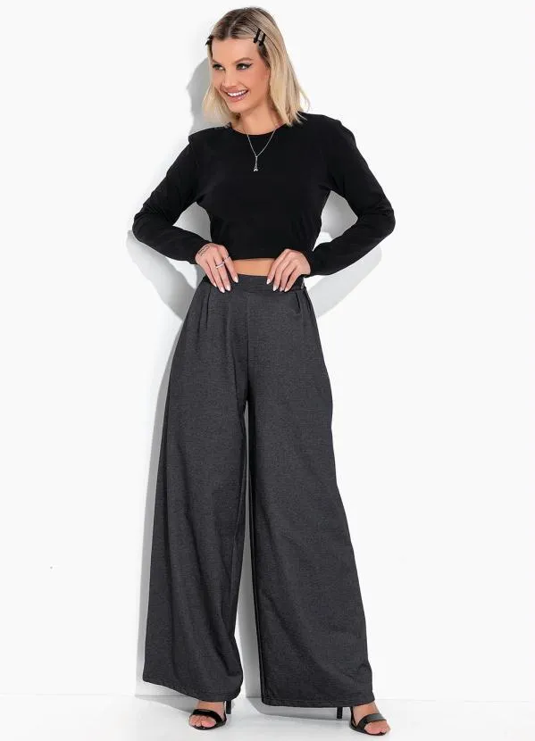 Moda Pop - Cropped Preto com Amarração nas Costas 3