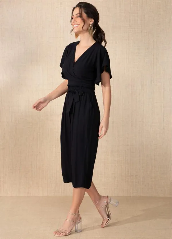 Quintess - Cropped Preto com Traspasse 5