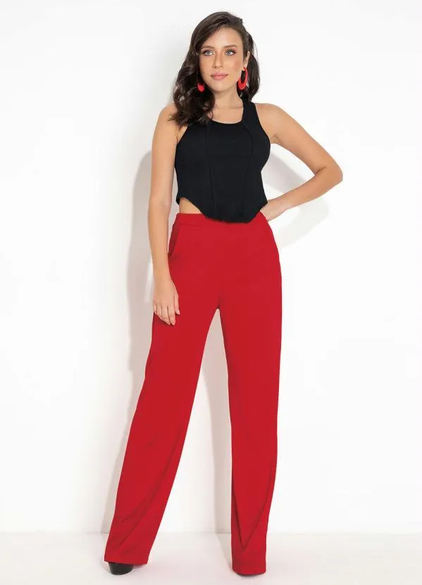 Moda Pop - Cropped Preto Regata e Recortes 3