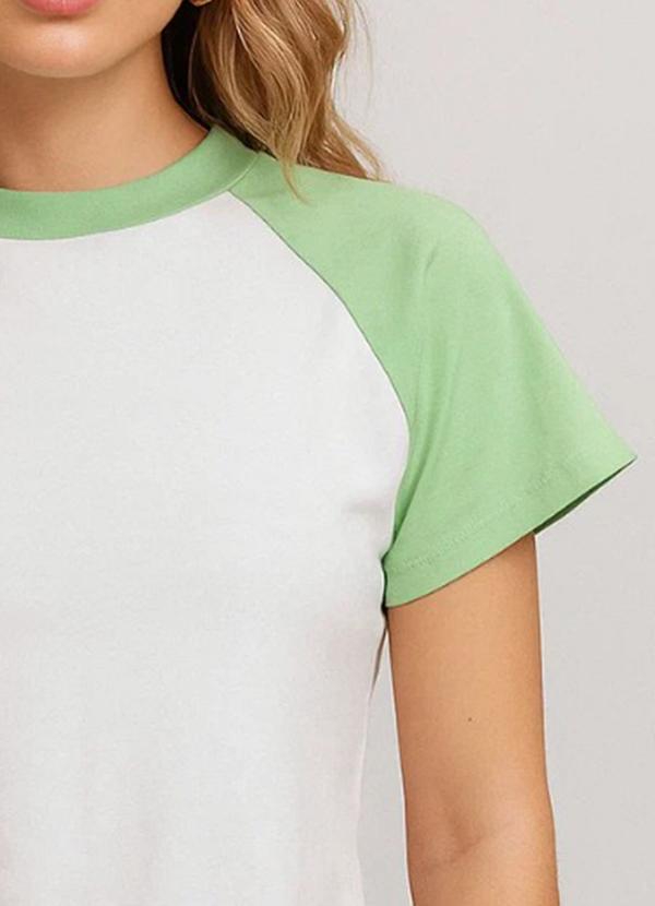 E-blossom - Cropped Raglan Verde/Bco 4