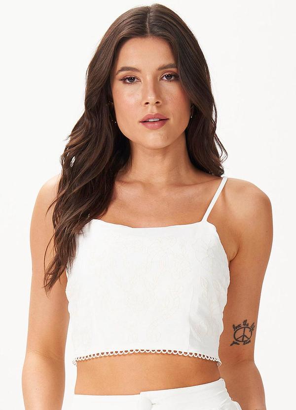 Gatabakana - Cropped Rechilieu Branco