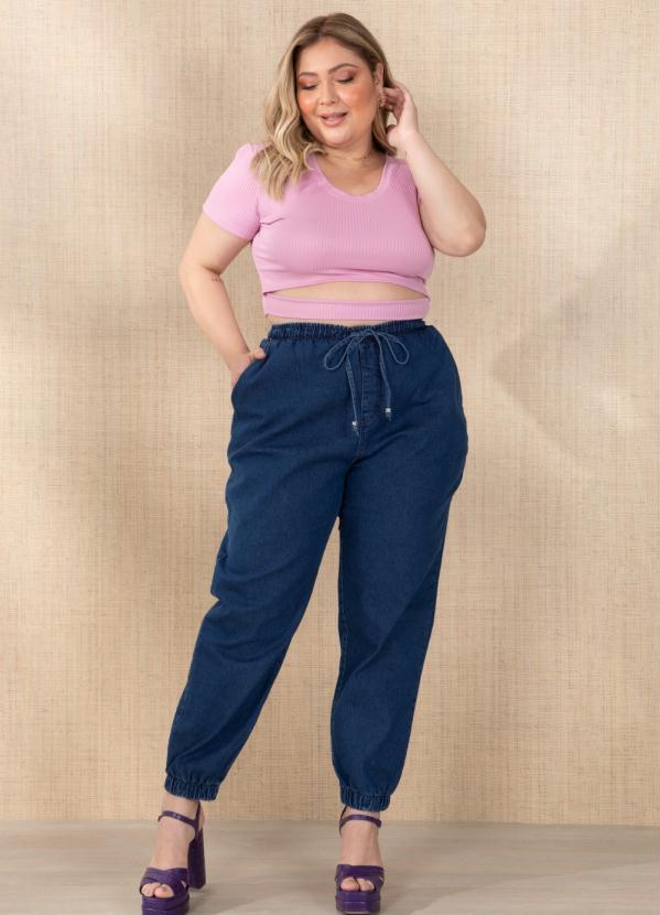 Outlet - Cropped Rosa com Recorte Vazado 9