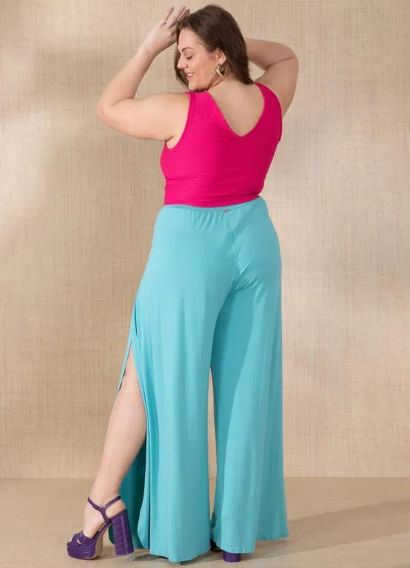 Quintess - Cropped Rosa com Recortes no Busto 2