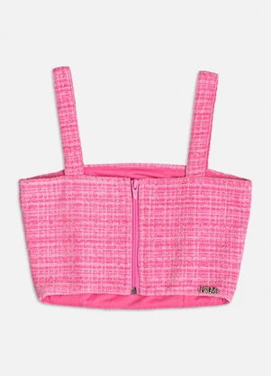 Authoria - Cropped Rosa de Tweed Rosa - AUTHORIA