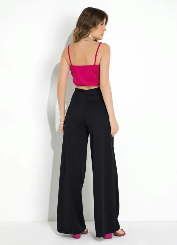 Moda Pop - Cropped Rosa Pink com Decote Reto 4