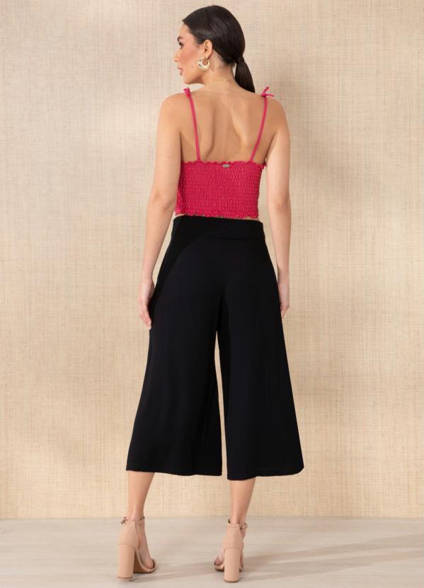 Outlet - Cropped Rosa Transpassado com Franzido 4