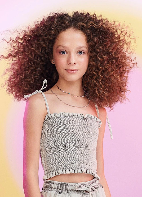 I Am - Cropped Sarja com Lastex Preto