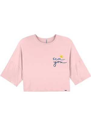 Outlet - Cropped Sea You Adulto Feminino Rosa  - OUTLET
