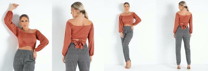 Cropped Terracota com Amarrao nas Costas