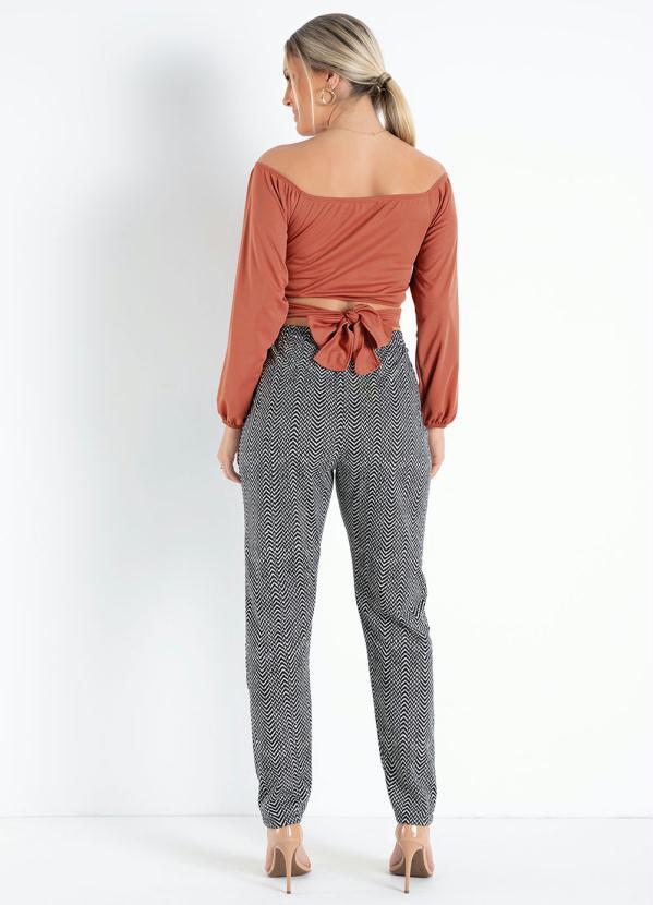 Outlet - Cropped Terracota com Amarração nas Costas 4