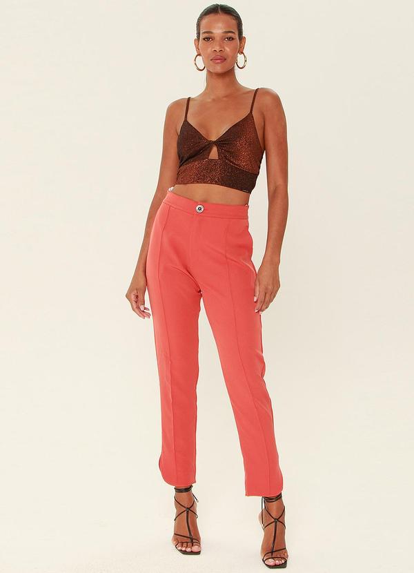 Gatabakana - Cropped Torcao Lurex Marrom 3