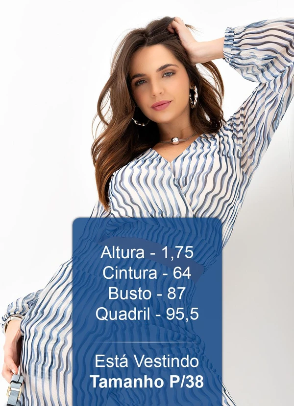 Mob - Cropped Transpassado Malha Tule Estampa Azul 5