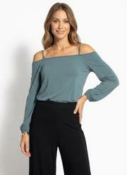 Cropped Verde Eucalipto com Al�as