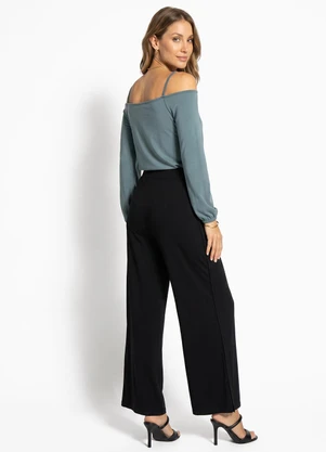 Moda Pop - Cropped Verde Eucalipto com Alças - MODA POP